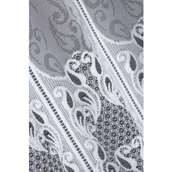 Lambrekin żakardowy biały metraż 338920 wys 40cm