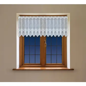 Lambrekin żakardowy biały metraż 338920 wys 40cm