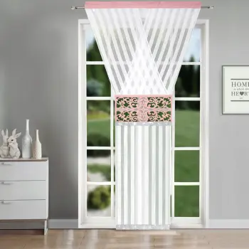 Panel dekoracyjny biały róż cyrkonie 250x120 L428