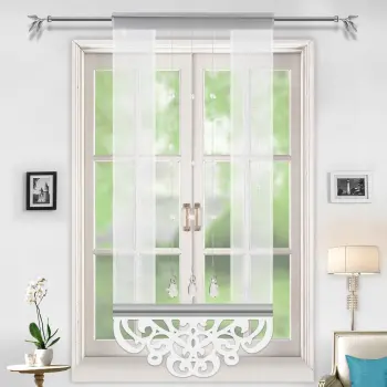 Panel dekoracyjny biało szary kryształy 150x60L183