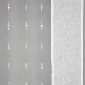 Panel dekoracyjny biało szary kryształy 150x60L183