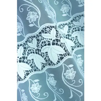 Lambrekin żakardowy biały metraż 302520 wys 70 cm