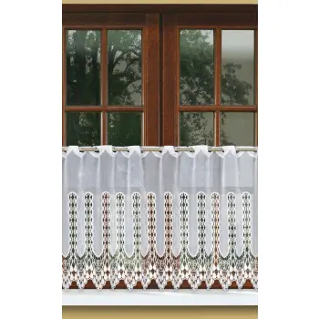 Lambrekin żakardowy biały metraż 305670 wys 60 cm