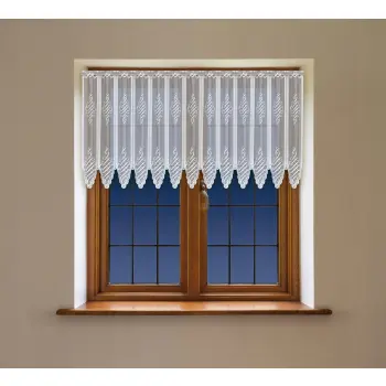 Lambrekin żakardowy biały metraż 316180 wys 60 cm