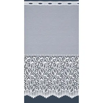 Lambrekin żakardowy biały metraż 051880 wys 90 cm