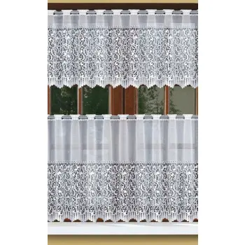Lambrekin żakardowy biały metraż 051880 wys 90 cm