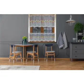 Lambrekin żakardowy biały metraż 352420 wys 60cm