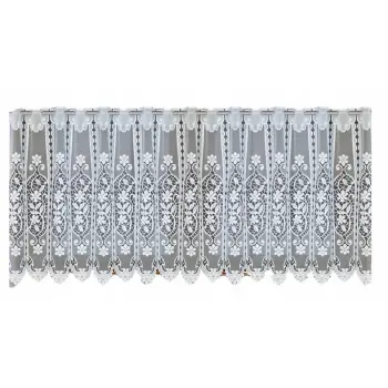 Lambrekin żakardowy biały metraż 353060 wys 60cm