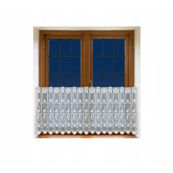 Lambrekin żakardowy biały metraż 353060 wys 60cm