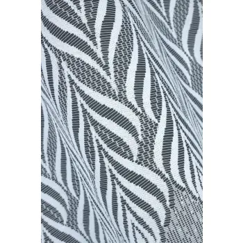 Biała żakardowa firanka z taśmą 248701 180 x 400cm