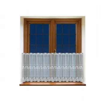 Lambrekin żakardowy biały metraż 353280 wys 40cm