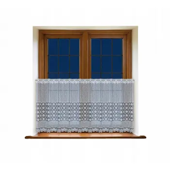 Lambrekin żakardowy biały metraż 354280 wys 70cm