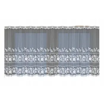 Lambrekin żakardowy biały metraż 354720 wys 50cm