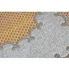 Obrus biały- szary żakardowy na metry 150x100