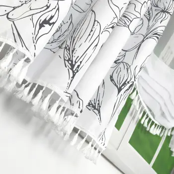 FIRANA, PANEL, ZASŁONY KOMPLET BOHO SZARA 207