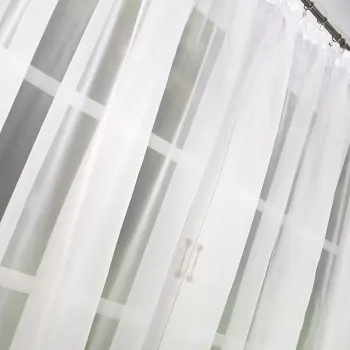 Firana woal BOHO z frędzlami 155x400 gipiura