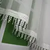 Firana woal BOHO z frędzlami 155x400 gipiura