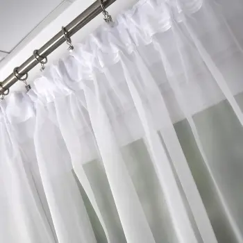 Firana woal BOHO z frędzlami 155x400 gipiura
