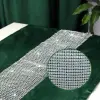 BIEŻNIK GLAMOUR z cyrkoniami OBRUS 40x140 zieleń