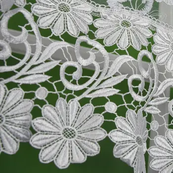 Firana haftowana na markizecie z gipiura 160x600