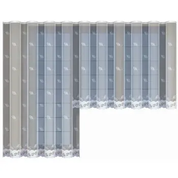 Biała zakardowa firanka z taśmą 245161 150 x400cm