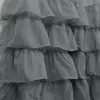 Firanka woal falbanki dolly kółka 250x145 szara