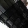 Firana woal falbany glamour taśma 250x145 czarna