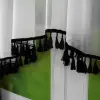 Firanka klasyczna woal zasłony BOHO czarna 300x150