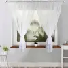 Firana woal z gipiura 30cm biała 400x175 cm