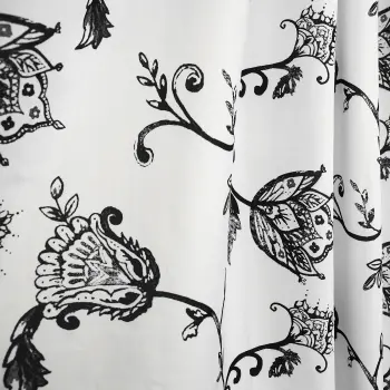 Firana zasłona woal cyrkonie 180x400 czarny zestaw
