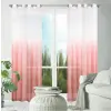 Woal na przelotkach ombre firanka 250x145cm różowy