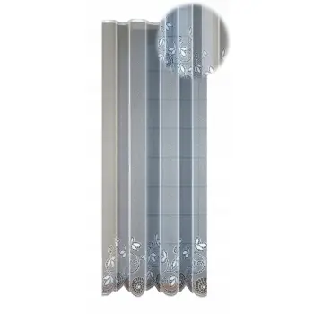 Biała żakardowa firanka gotowa na balkon 240x200