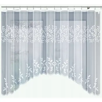 Firanka klasyczna z taśmą żakard 160x300 cm biała