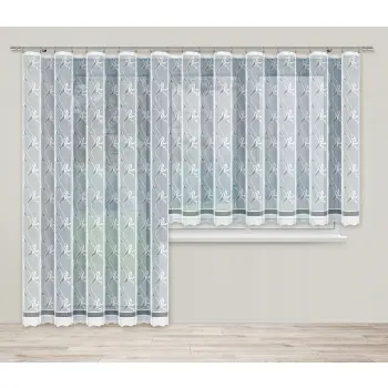 Firanka żakardowa z taśmą na balkon 250 x 200 cm