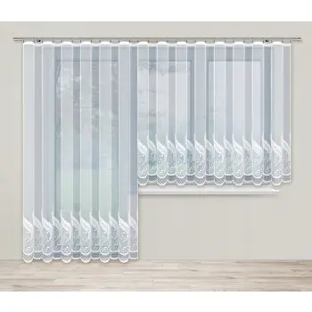 Firanka żakardowa z taśmą na balkon 230 x 200 cm