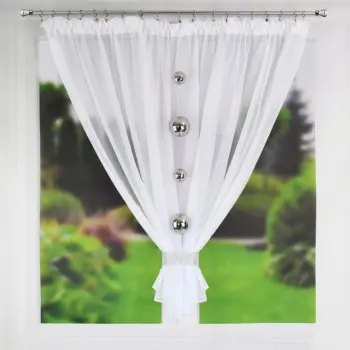 Kule srebrne 10 cm girlanda 100cm dekoracja firan