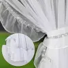 Firanka woal biała falbany długa na balkon 400x250