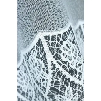 Firana klasyczna żakardowa biała z taśmą 150x300cm