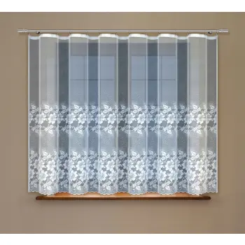 Biała żakardowa klasyczna firanka taśma 160x300cm