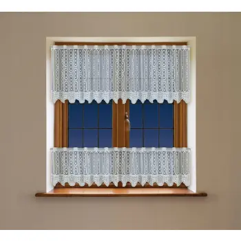 Lambrekin ZAZDROSTKA żakard biały 40x300 cm %%