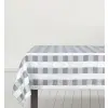Obrus na stół tkany biało szary 140x220 prostokąt