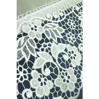 Firanka Panel żakardowy gipiura kremowy 120 x 60cm