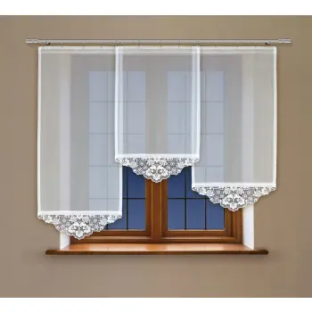 Firanka Panel żakardowy gipiura kremowy 120 x 60cm