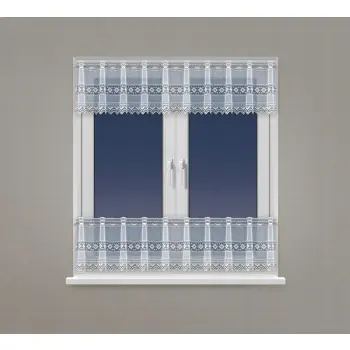 Lambrekin żakard zazdrostka biała metraż wys 60 cm