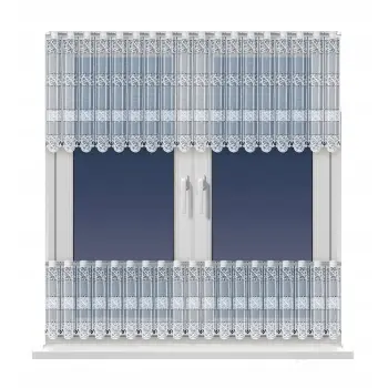 Lambrekin żakard zazdrostka biała metraż wys 40 cm