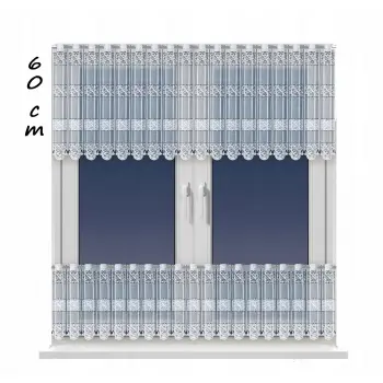 Lambrekin żakard zazdrostka biała metraż wys 60 cm