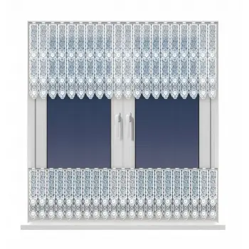 Lambrekin żakard zazdrostka biała metraż wys 60 cm
