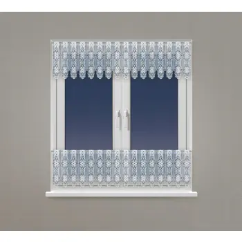 Lambrekin żakard zazdrostka biała metraż wys 60 cm