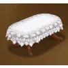 Obrus biały żakardowy 130x180 owalny 202541