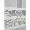 Firana panel haftowany flaming 250x60 cm biały